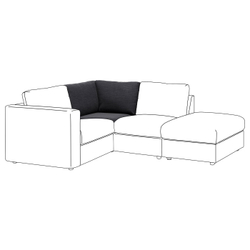 IKEA VIMLE  (ИКЕА ВИМЛЕ)  -  Чехол на угловую секцию - Hillared антрацит