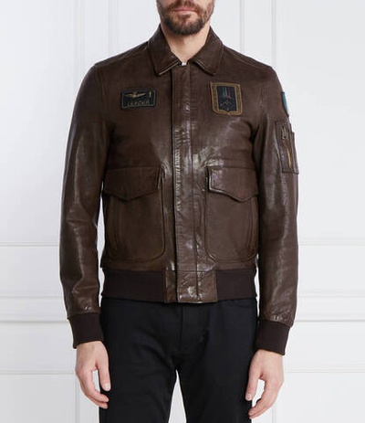 Кожаная куртка PILOT Aeronautica Militare - коричневый(PN895PL145)