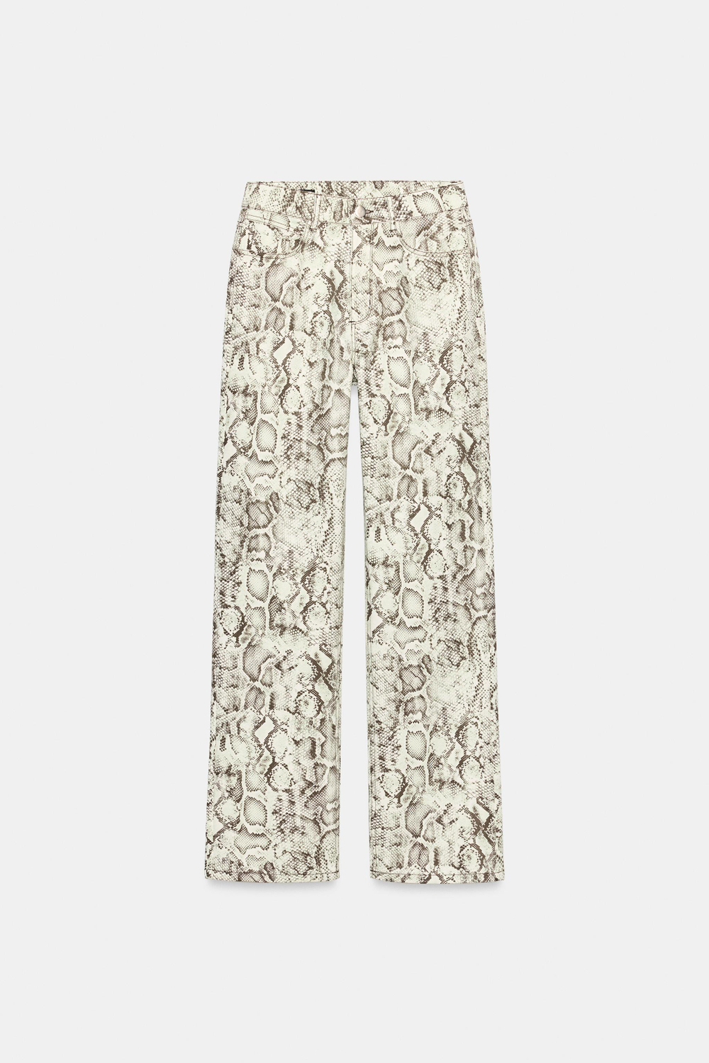 ДЖИНСЫ Z1975 STRAIGHT С ВЫСОКОЙ ПОСАДКОЙ И АНИМАЛИСТИЧЕСКИМ ПРИНТОМ — ZARA