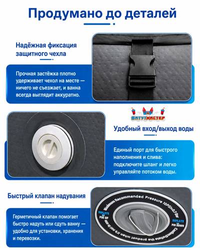 Бассейн drop stitch прямоугольный «Семейная дорожка», 4×2×1,2 м