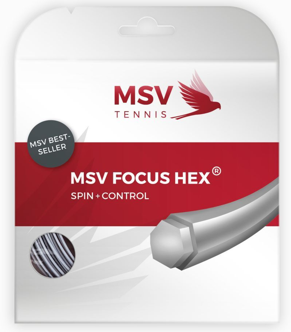 Теннисные струны MSV Focus Hex (12 m) - Серебро