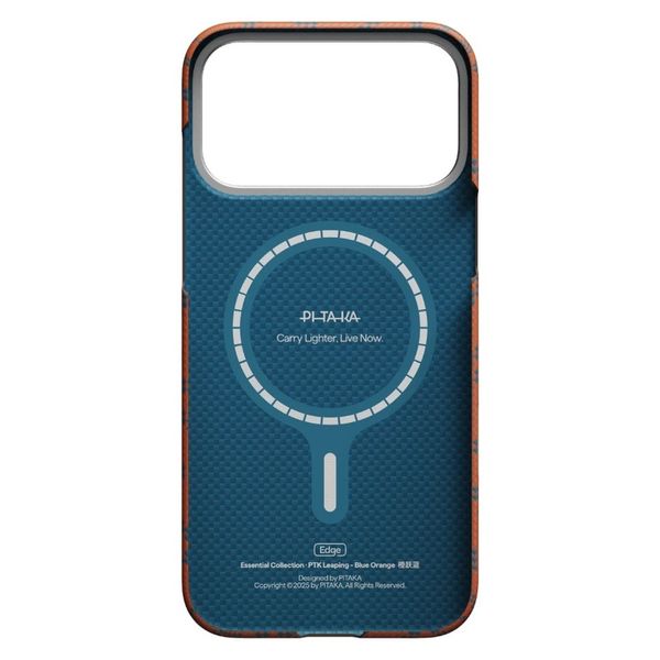 Чехол Pitaka Edge Case для iPhone 17 Pro, Оранжевый монограм | Monogram Gold/Orange