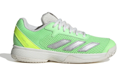 Детские Кроссовки теннисные Adidas Courtflash K - бирюзовый/серебристый металлик/яркий лимонный