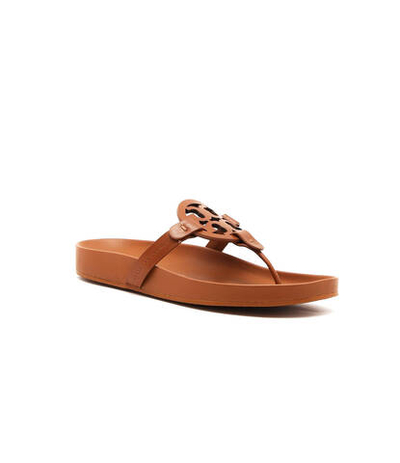 кожаное вьетнамки miller cloud TORY BURCH - светло-коричневый(81032)