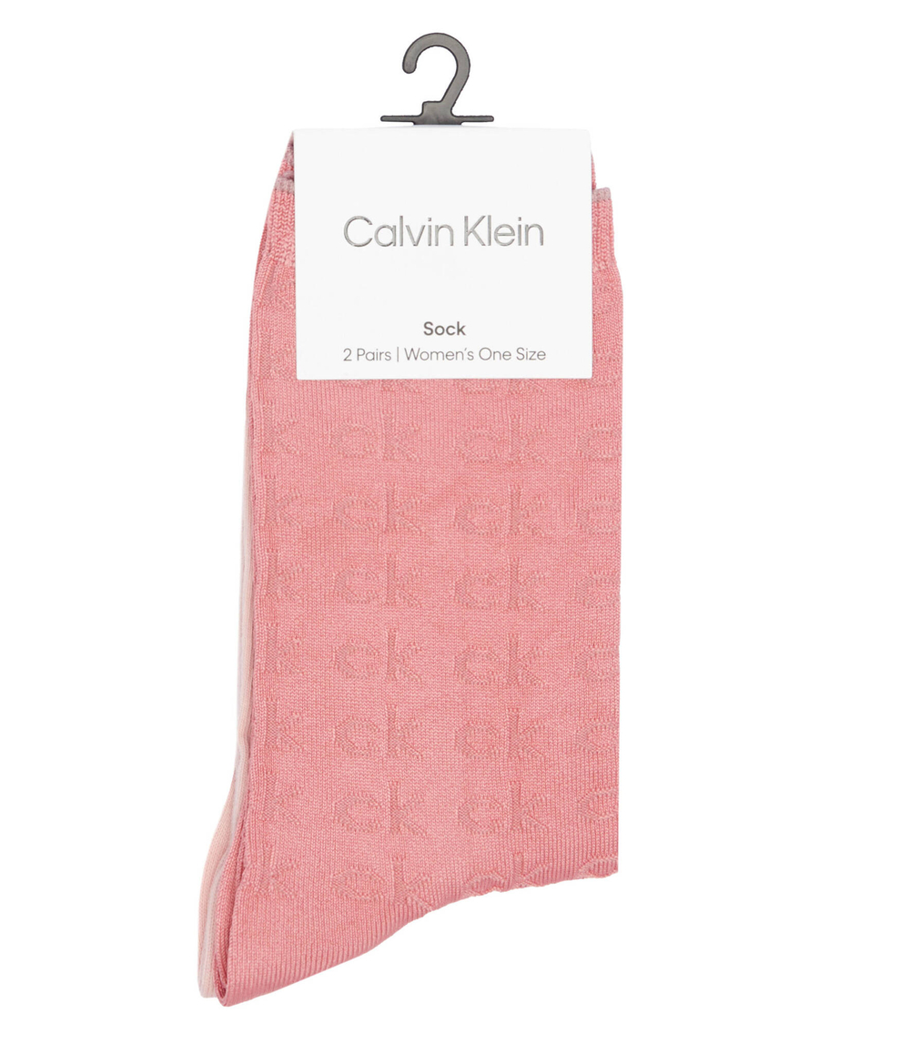 Носки 2 пары Calvin Klein - пудро-розовый(701230656)