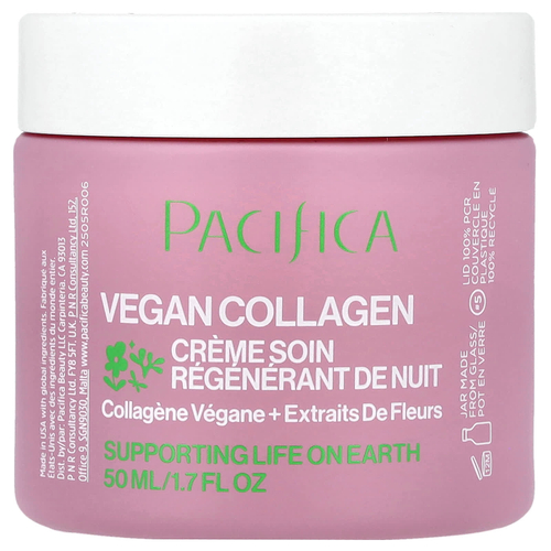 Pacifica, Vegan Collagen, ночной восстанавливающий крем, 50 мл (1,7 жидк. унц.)