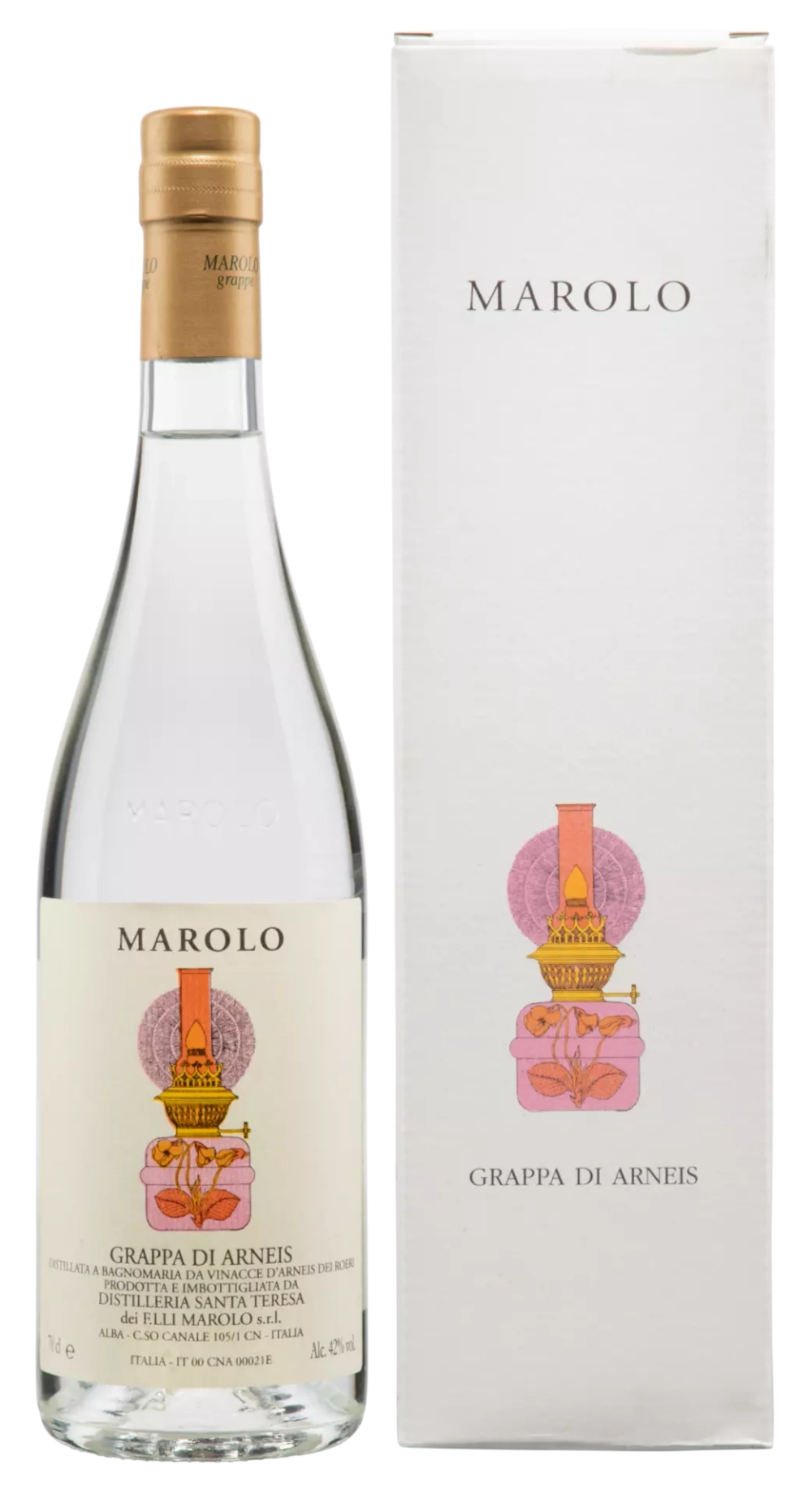 Граппа Marolo di Arneis, 0.7 л, в п/к — 0.7 л, в подарочной упаковке