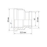 Муфта переходная 1'' - 3/4'' вн/вн VRT® никель