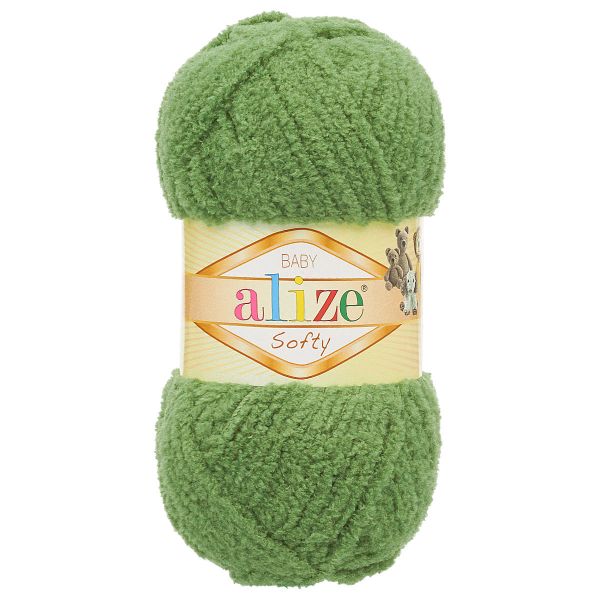 Пряжа Alize (Ализе) Softy / уп.5 мот. по 50 г, 115м, 485 зеленая черепаха A