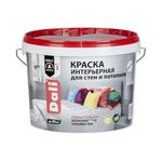 КРАСКА АКРИЛОВАЯ "DALI" ИНТЕРЬЕРНАЯ БЕЛОСНЕЖНАЯ  9л "РОГНЕДА"