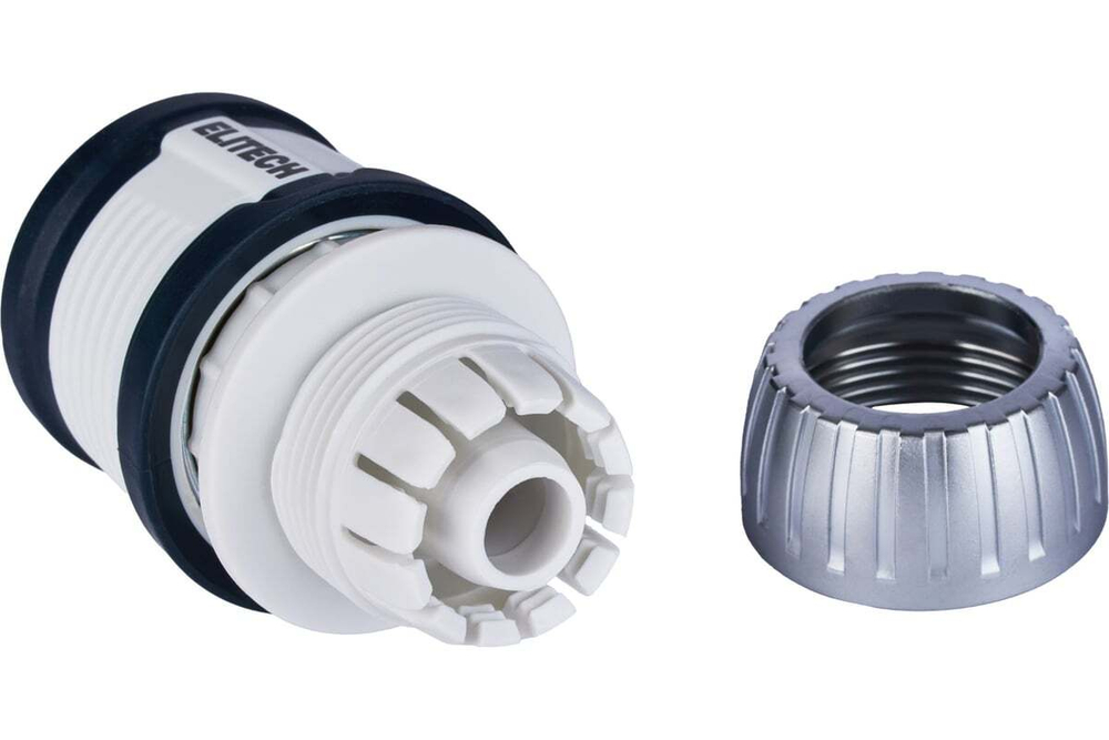 Соединитель для шланга металлический 13 мм 1/2" с аквастопом HF 011MWS Garden Elitech 206040