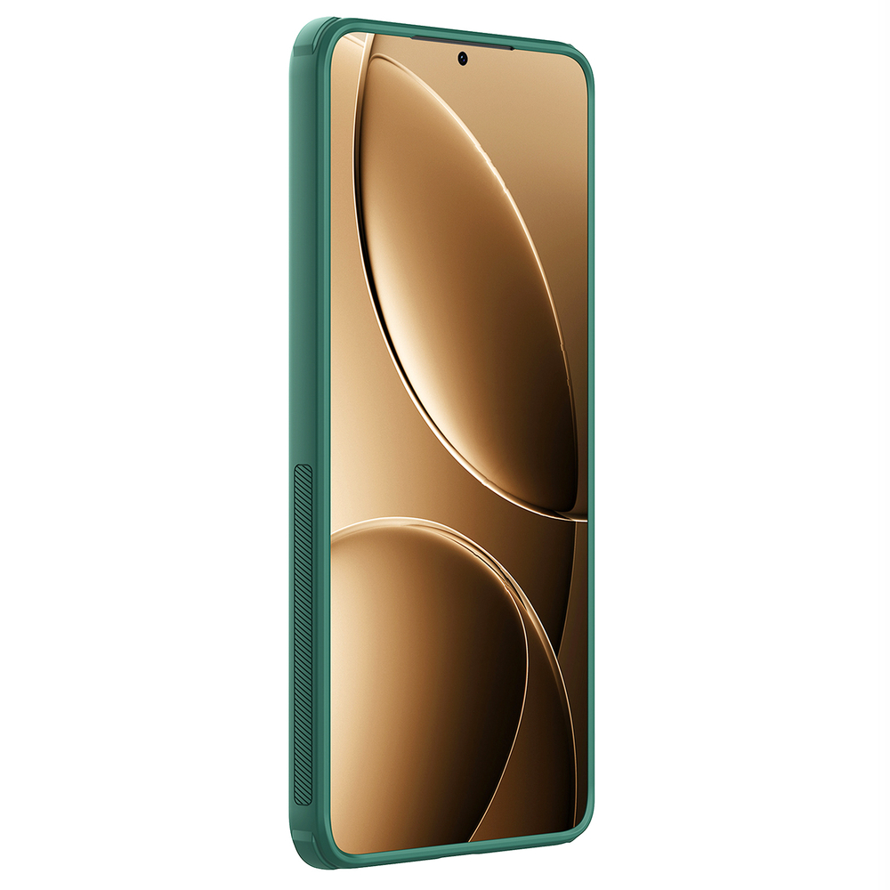 Усиленный чехол зеленого цвета (Dark Green) от Nillkin для Xiaomi Poco F7 Pro и Redmi K80, серия Super Frosted Shield Pro
