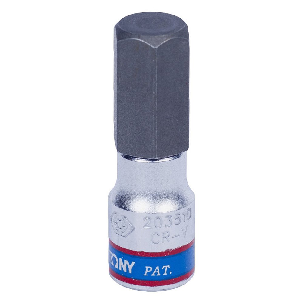 KING TONY (203510) Насадка (бита) торцевая 1/4", L = 37 мм, HEX, 10 мм