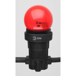 Лампочка светодиодная ЭРА STD ERARL45-E27 E27 / Е27 1Вт шар красный для белт-лайт | Без бренда