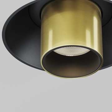 Встраиваемый светодиодный точечный светильник 7W 3000К C140TRS-L200-7W3K-BBS латунь Focus T Maytoni