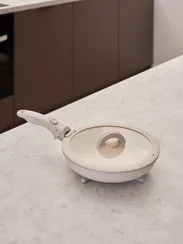 Сковорода с крышкой и съемной ручкой smart ceramic, D24 см