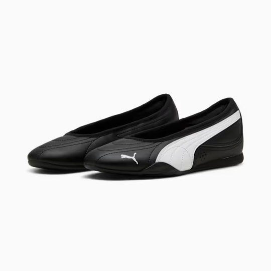 PUMA Кроссовки-балетки Catch, черный/белый