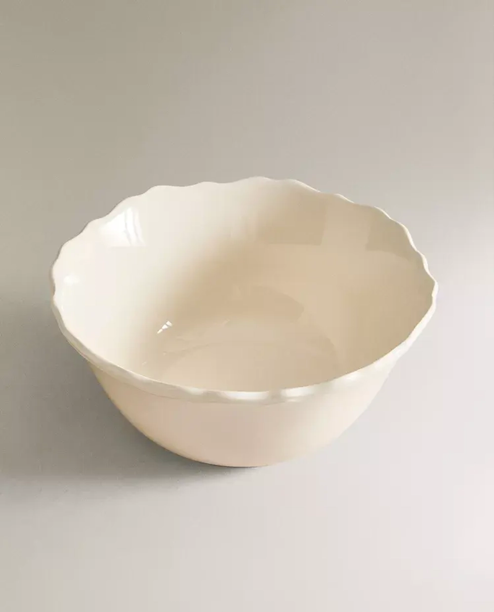 ZARA HOME САЛАТНИЦА ИЗ КЕРАМИКИ, ЭКРЮ