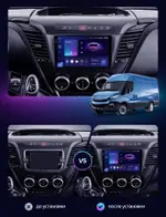 Магнитола для Iveco Daily 3 2014+ (рамка под кожу) - FarCar S500-TS20 монитор 9.5" 2K QLED на Android 14, Быстрейшая, CarPlay, 4G SIM-слот