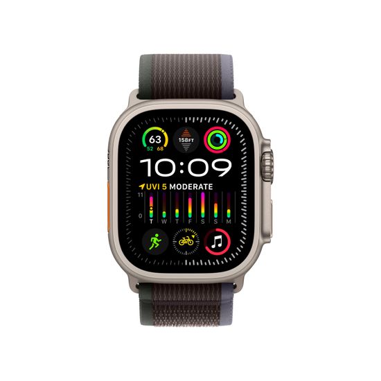 Apple Watch Ultra 2 GPS + Cellular, 49 мм, корпус из титана, ремешок Trail синего/черного цвета, размер S/M
