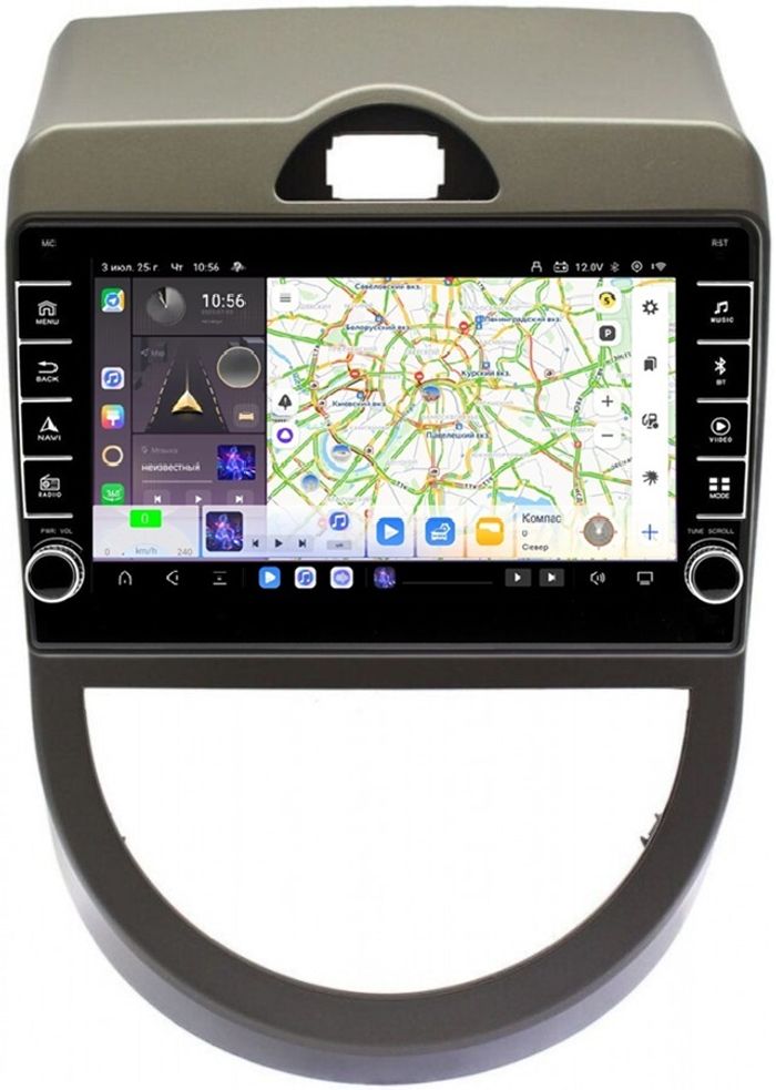 Магнитола для KIA Soul 2008-2011 (AM) - Kuberg OL-9739 (кнопки и крутилки) Android 13, Быстрая, CarPlay, 4G SIM-слот