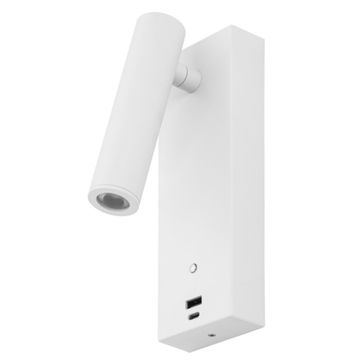 Светильник с разъёмами USB и Type-C 3W 3000K CL704430 белый Декарт Citilux