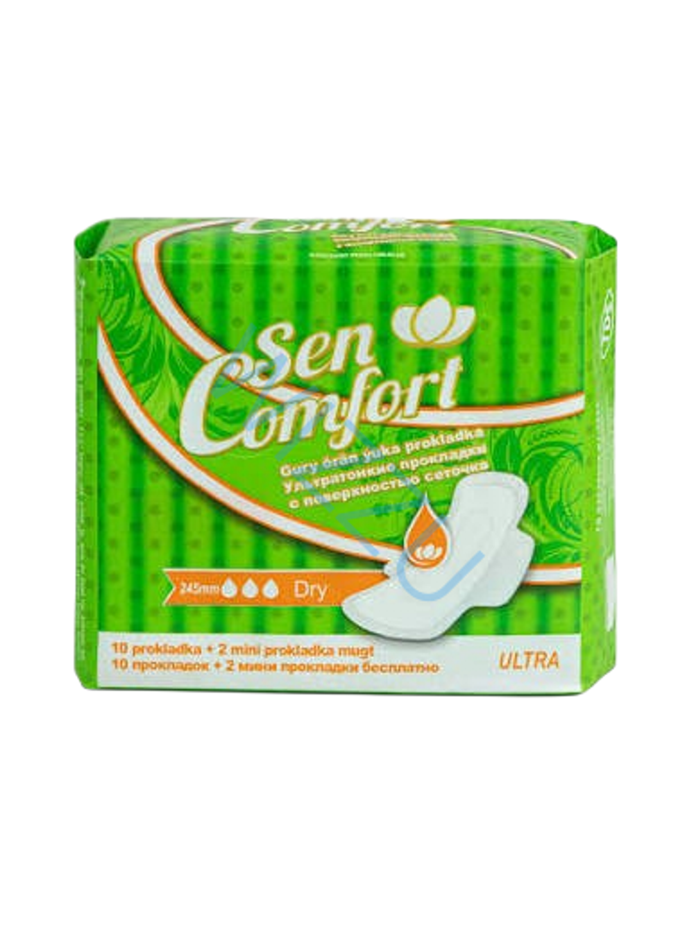 Прокладки ультратонкие Sen Comfort 245мм Dry 10+2шт