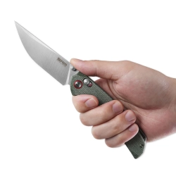 Нож складной SRM 411L-MG Asika Satin (14C28N, Green Micarta)