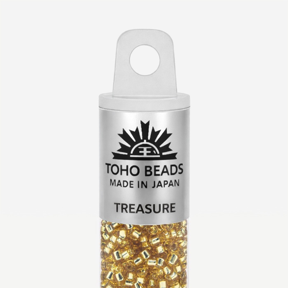 Японский бисер TOHO Treasure (№22), с внутренним серебрением, прозрачный