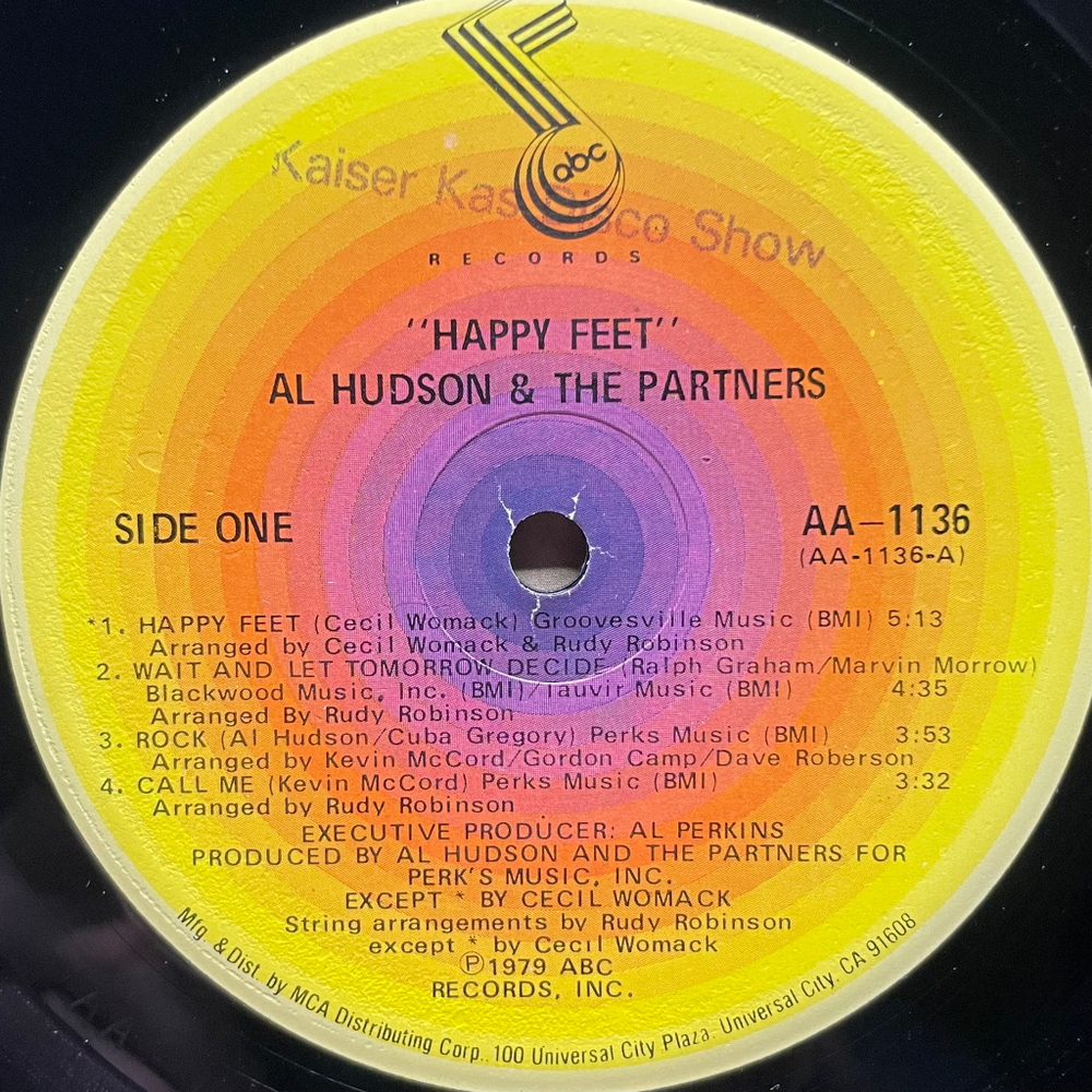 Al Hudson And The Partners ‎– Happy Feet (США 1979г.)