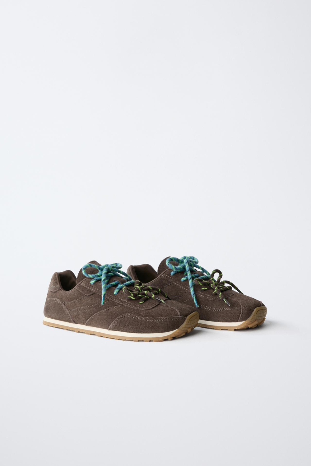 ZARA КОЖАНЫЕ КРОССОВКИ BAREFOOT, ШОКОЛАДНО-КОРИЧНЕВЫЙ