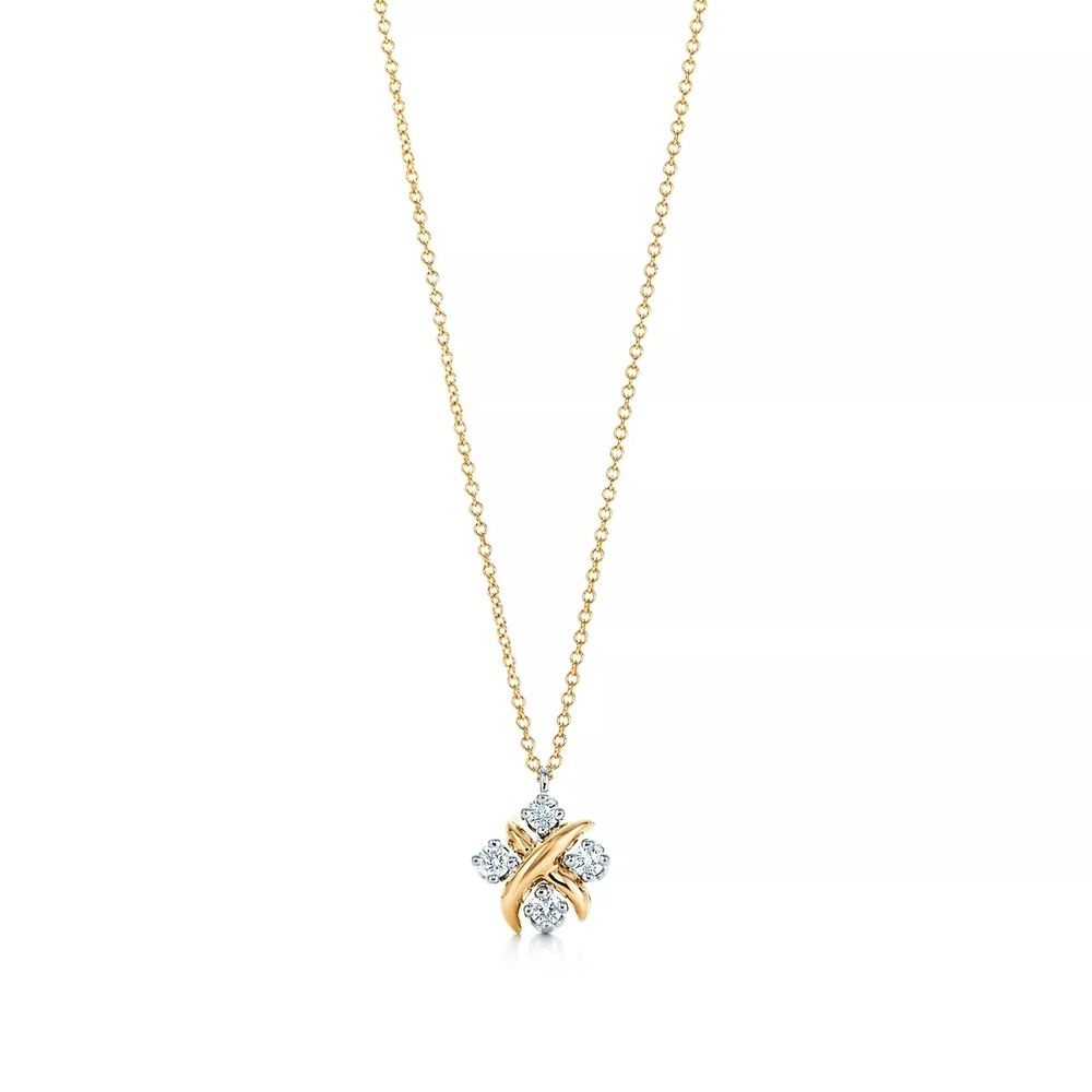 Подвеска из жёлтого золота с бриллиантами, Tiffany ⚜️Lynn, В наличии