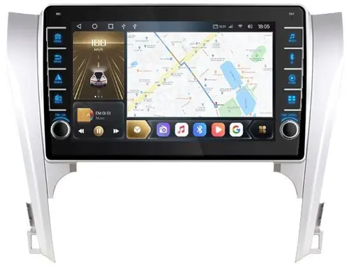 Магнитола для Toyota Camry 2011-2014 - Kuberg OL-1607 (кнопки и крутилки), Android 12, Быстрая, CarPlay, 4G SIM-слот