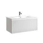 Тумба подвесная SANCOS Сноб Р 1.0 (Snob R 1.0) 890х445х406, c одним ящиком оснащенным доводчиками, Белый матовый (Bianco), арт.SNR1.090W