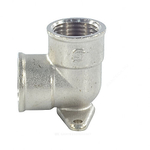 Угольник латунь никель установочный Ду 15 (1/2") 2 отверстия ВР/ВР SantechSystems