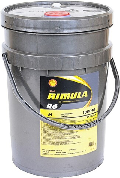 Масло моторное SHELL Rimula R6 M 10W-40 синтетическое 20 л 550046753/550044843/550070620