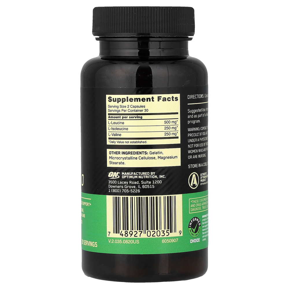 Optimum Nutrition, BCAA 1000, 60 капсул