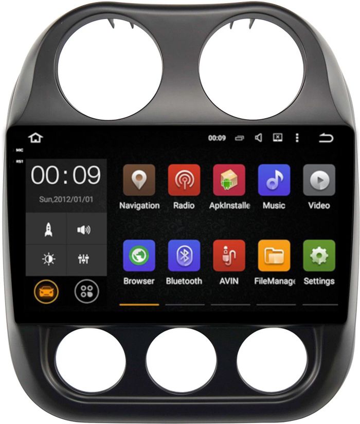 Магнитола для Jeep Compass 2011-2015 - AIROC 2K RX-2203 Android 13, Быстрая, QLed+2K, CarPlay, SIM-слот