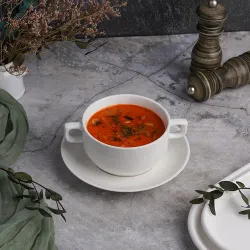 Бульонная пара 350 мл d 11,5 см h6 см белая фарфор Stackable P.L. Proff Cuisine [4]