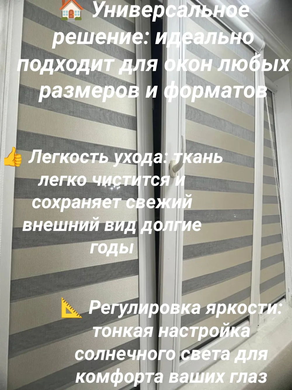 Рулонные шторы День-Ночь 55х140 см