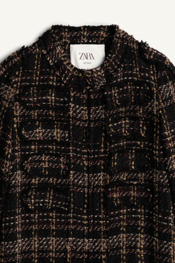ZARA ДЛИННОЕ ПАЛЬТО — LIMITED EDITION, КОРИЧНЕВЫЙ