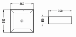 Раковина Azario накладная 350x350x110 белая (AZ-2179-S)