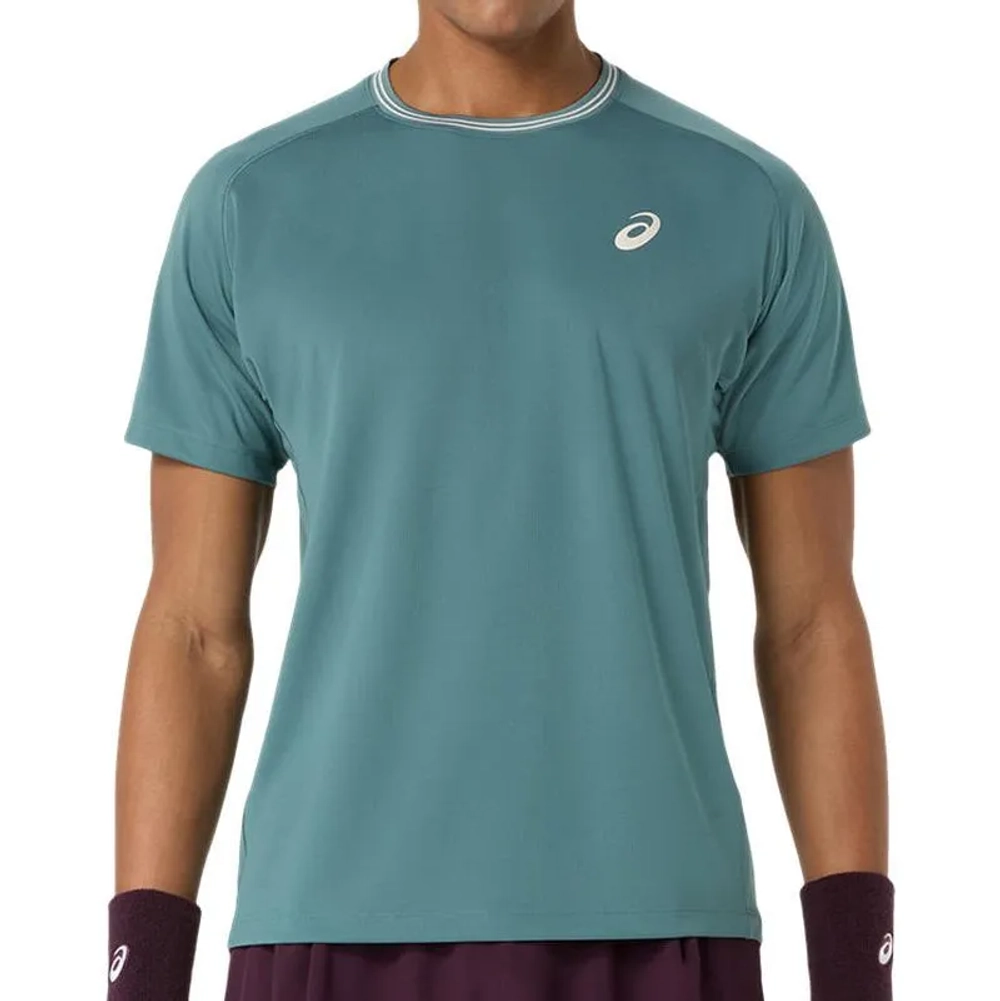 Мужская теннисная футболка Asics Game Short Sleeve - foggy teal