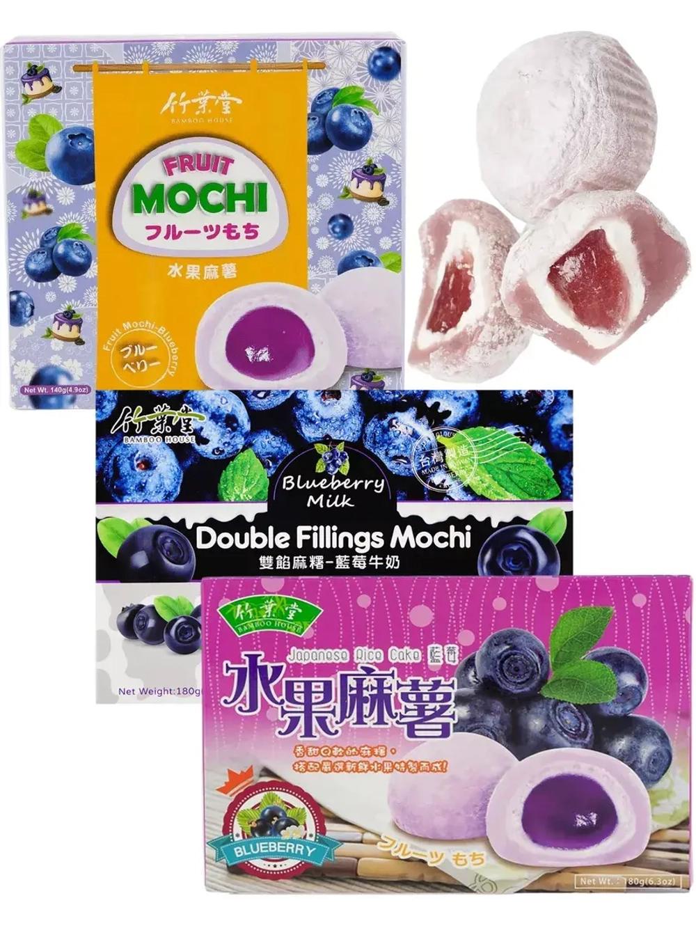 Моти рисовые пирожные со вкусом Черники ассорти 3 шт
