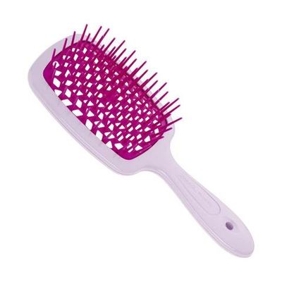 Расческа для волос лиловая с малиновыми JANEKE SUPERBRUSH The Original - Lilac/Fuchsia