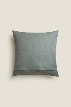 ZARA HOME ОДНОТОННЫЙ ЧЕХОЛ ДЛЯ ДЕКОРАТИВНОЙ ПОДУШКИ, ЛИНЯЛЫЙ ЗЕЛЕНЫЙ
