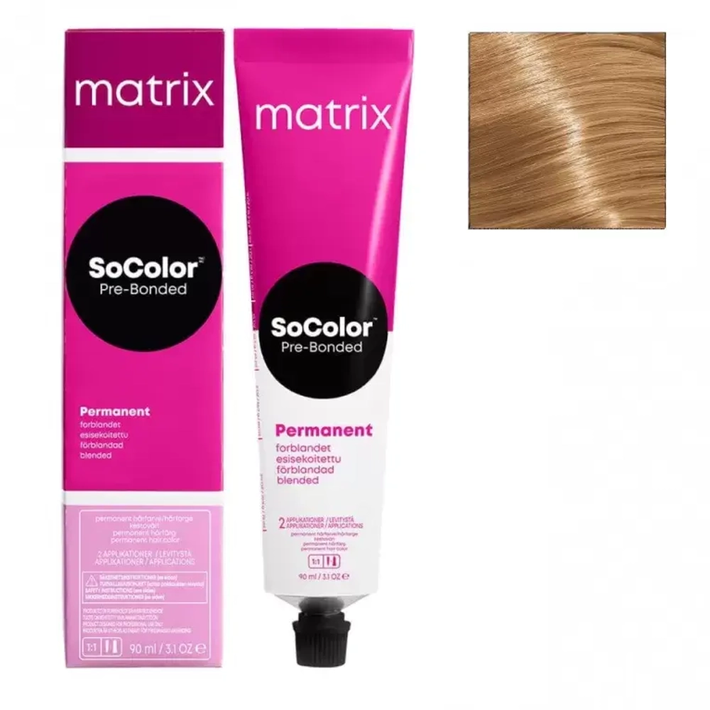 Matrix SoColor Pre-Bonded 8G Светлый блонд золотистый Крем-краска для волос, 90мл