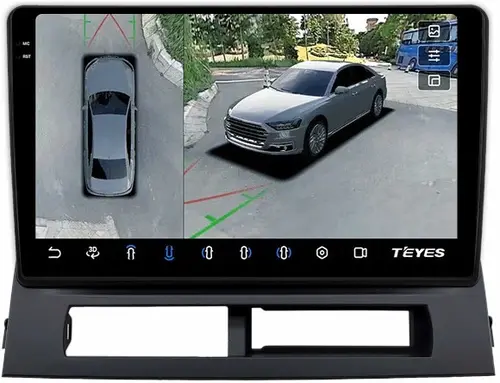 Магнитола для Toyota Prius 20 2003-2011 (наверх) - Teyes CC3-2K-360 на Android 10, Быстрая, 2K QLED, CarPlay, 4G SIM-слот, 4 камеры в комплекте