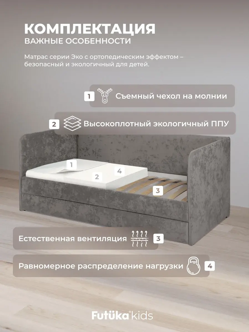 Диван - кровать Лило 180х90 см ткань Небби