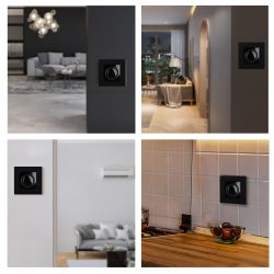 12-4101-06 ЭРА Светорегулятор поворотно-нажимной, 400ВА 230В, IP20, Эра12, чёрный | Эра 12
